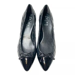 FS/NY Women's Black Quilted Kitten Heels size 9.5 M